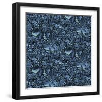 Indigo Floral 300-Yachal Design-Framed Giclee Print