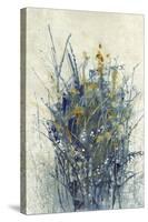 Indigo Floral I-Tim O'toole-Stretched Canvas