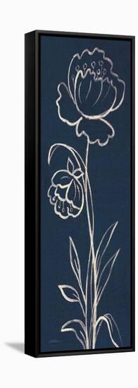 Indigo Floral II-Silvia Vassileva-Framed Stretched Canvas