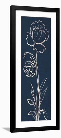 Indigo Floral II-Silvia Vassileva-Framed Art Print