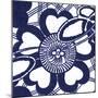 Indigo Floral Katagami II-Vision Studio-Mounted Art Print