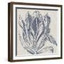 Indigo Floral on Linen I-Vision Studio-Framed Art Print