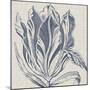 Indigo Floral on Linen I-Vision Studio-Mounted Art Print