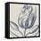 Indigo Floral on Linen IV-Vision Studio-Framed Stretched Canvas