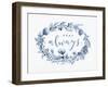 Indigo Floral Pray Always-Yachal Design-Framed Giclee Print