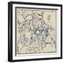 Indigo Floral Sketch I-Megan Meagher-Framed Art Print