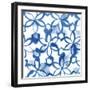 Indigo Floral-Aimee Wilson-Framed Art Print