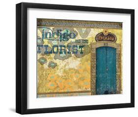 Indigo Florist-null-Framed Art Print