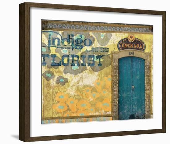 Indigo Florist-null-Framed Art Print