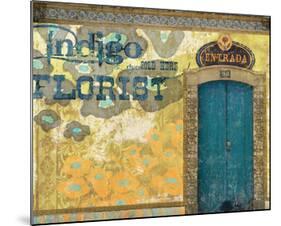 Indigo Florist-null-Mounted Art Print