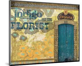 Indigo Florist-null-Mounted Art Print