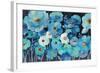 Indigo Flowers-Silvia Vassileva-Framed Art Print