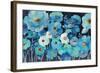 Indigo Flowers-Silvia Vassileva-Framed Art Print