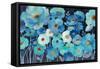 Indigo Flowers-Silvia Vassileva-Framed Stretched Canvas