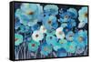 Indigo Flowers-Silvia Vassileva-Framed Stretched Canvas