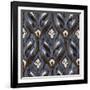 Indigo Ikat II-Paul Brent-Framed Art Print