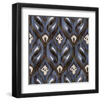 Indigo Ikat II-Paul Brent-Framed Art Print