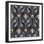 Indigo Ikat II-Paul Brent-Framed Art Print