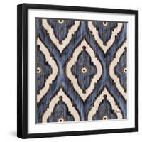 Indigo Ikat III-Paul Brent-Framed Art Print