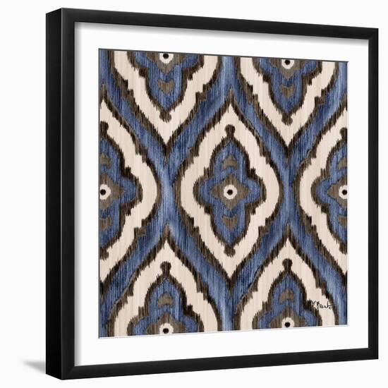 Indigo Ikat III-Paul Brent-Framed Art Print