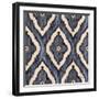 Indigo Ikat III-Paul Brent-Framed Art Print