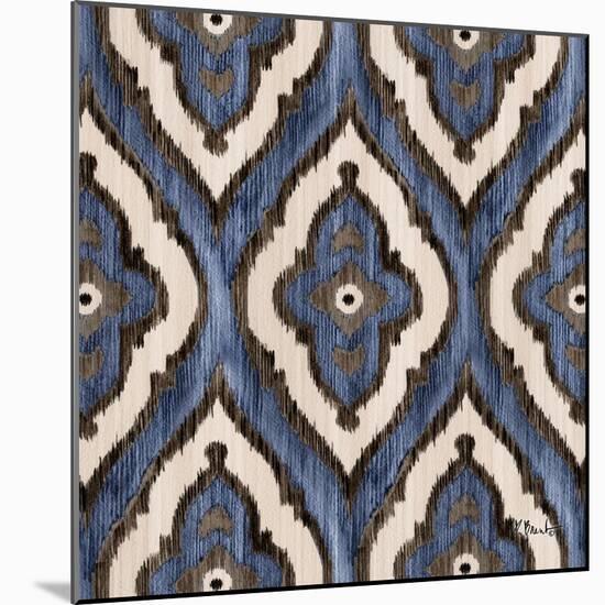 Indigo Ikat III-Paul Brent-Mounted Art Print