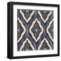 Indigo Ikat III-Paul Brent-Framed Art Print