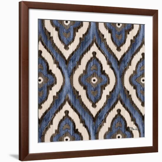 Indigo Ikat III-Paul Brent-Framed Art Print