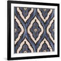 Indigo Ikat III-Paul Brent-Framed Art Print