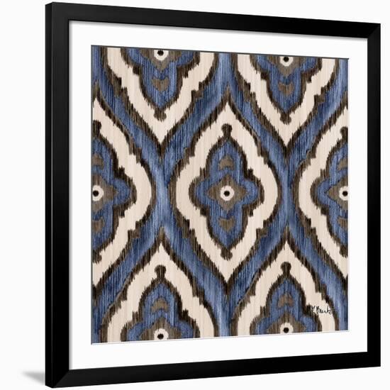 Indigo Ikat III-Paul Brent-Framed Art Print