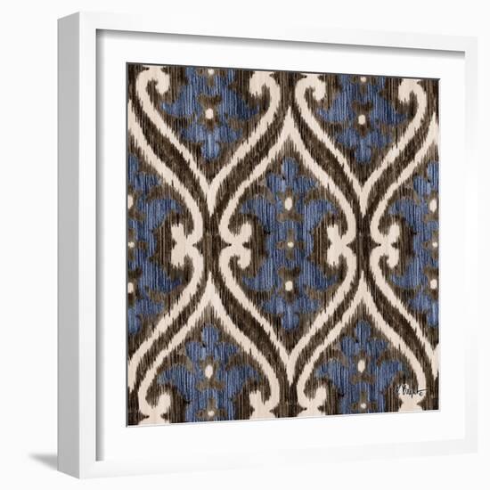 Indigo Ikat IV-Paul Brent-Framed Art Print