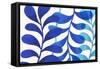 Indigo in Three-Eva Watts-Framed Stretched Canvas