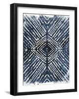 Indigo Ink Motif IV-June Vess-Framed Art Print