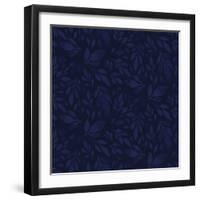 Indigo Leaf Pattern-Yachal Design-Framed Giclee Print