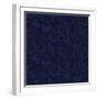 Indigo Leaf Pattern-Yachal Design-Framed Giclee Print