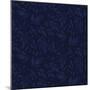 Indigo Leaf Pattern-Yachal Design-Mounted Giclee Print