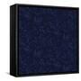 Indigo Leaf Pattern-Yachal Design-Framed Stretched Canvas