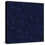 Indigo Leaf Pattern-Yachal Design-Stretched Canvas