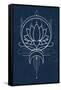 Indigo Lotus-null-Framed Stretched Canvas