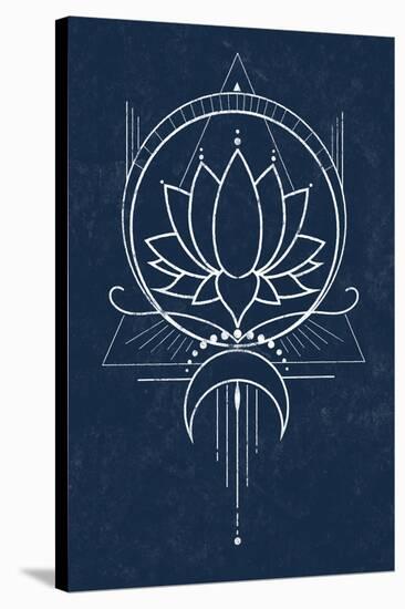 Indigo Lotus-null-Stretched Canvas