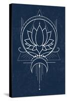 Indigo Lotus-null-Stretched Canvas