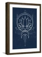 Indigo Lotus-null-Framed Art Print