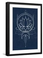 Indigo Lotus-null-Framed Art Print