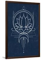 Indigo Lotus-null-Framed Art Print