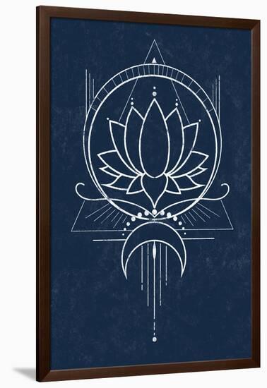 Indigo Lotus-null-Framed Art Print