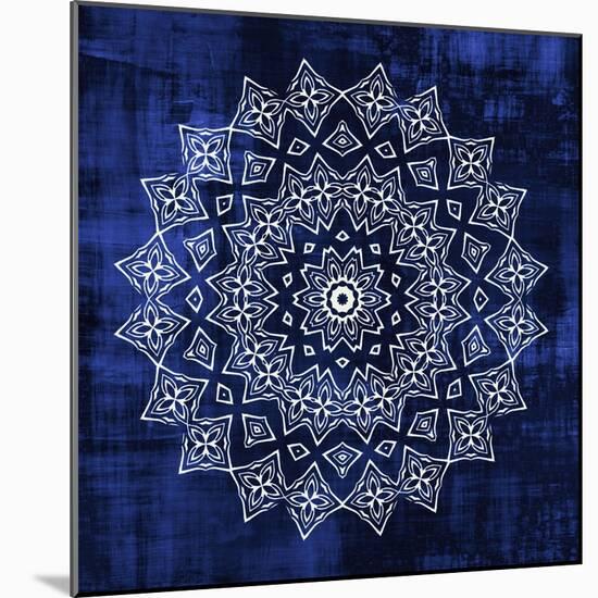 Indigo Mandala 2-Kimberly Allen-Mounted Art Print