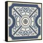 Indigo Motif I-June Vess-Framed Stretched Canvas