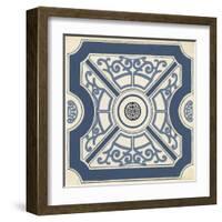 Indigo Motif I-June Vess-Framed Art Print