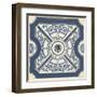 Indigo Motif I-June Vess-Framed Art Print