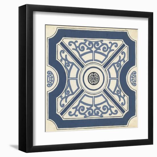 Indigo Motif I-June Vess-Framed Art Print